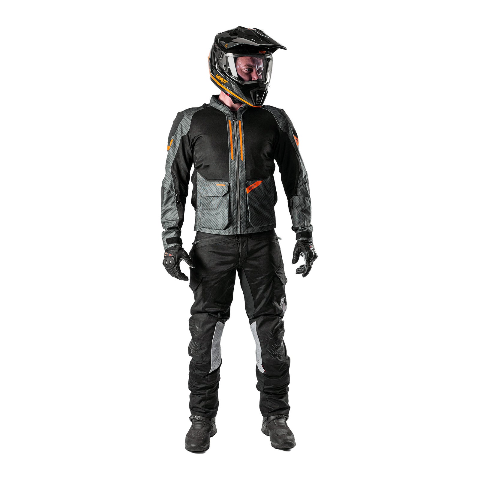 Leatt 4.5 ADV FlowTour Jacket (Short) - Iron / Grey (3XL/US48/EU58) LE5026002455#