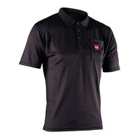 Leatt Team Polo Shirt (Short) - Black (3XL/US48/EU58) LE5026081235#