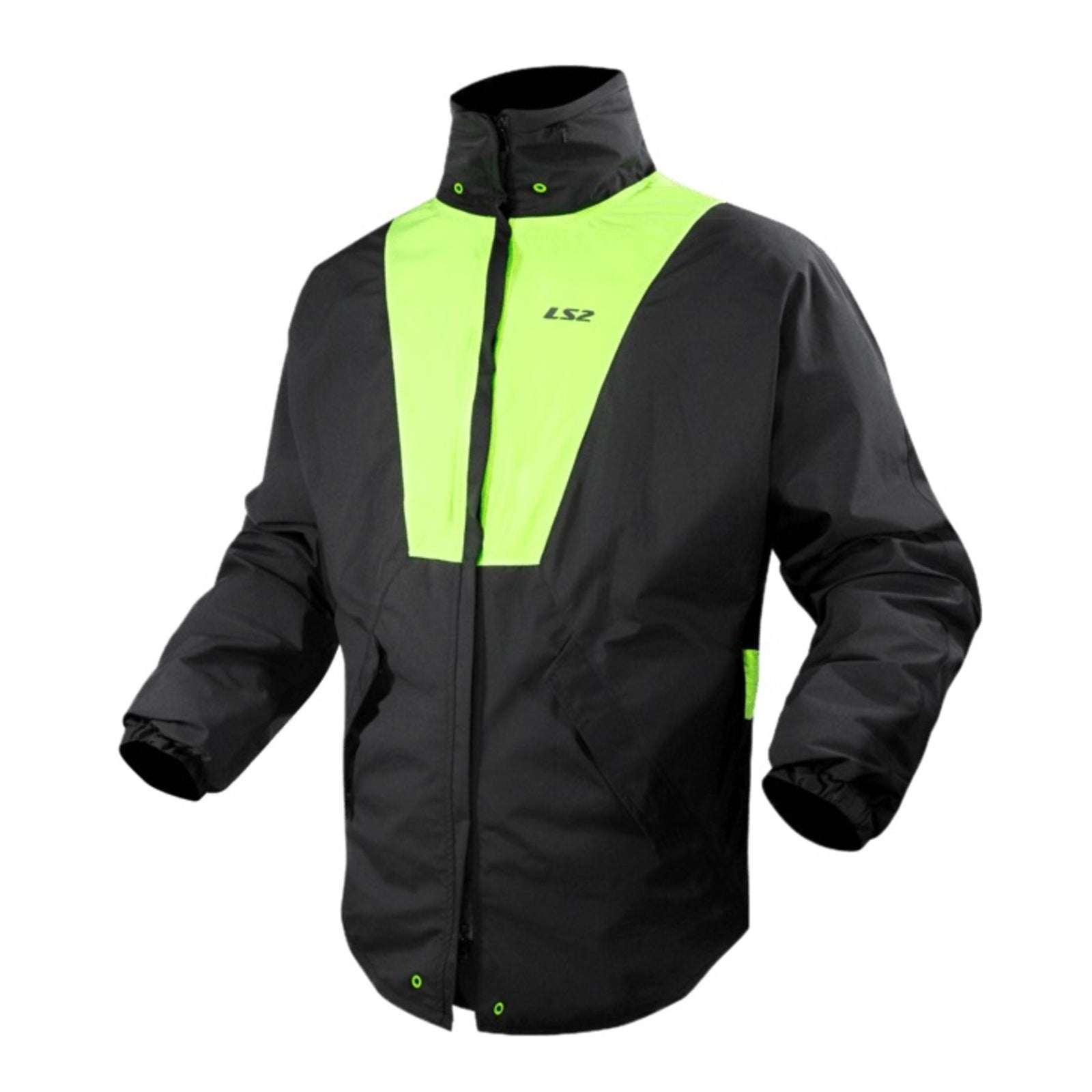 LS2 X-Rain Jacket - Black / Hi-Vis Yellow (M–L) LS2A63020J0254B#