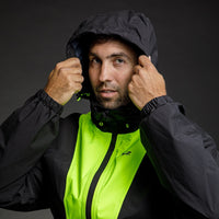 LS2 X-Rain Jacket - Black / Hi-Vis Yellow (M–L) LS2A63020J0254B#