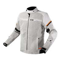 LS2 Riva Men's Jacket - Light Grey / Hi-Vis Orange (3XL) LS2A64100S01083XL#