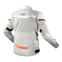 LS2 Riva Men's Jacket - Light Grey / Hi-Vis Orange (M) LS2A64100S0108MED#
