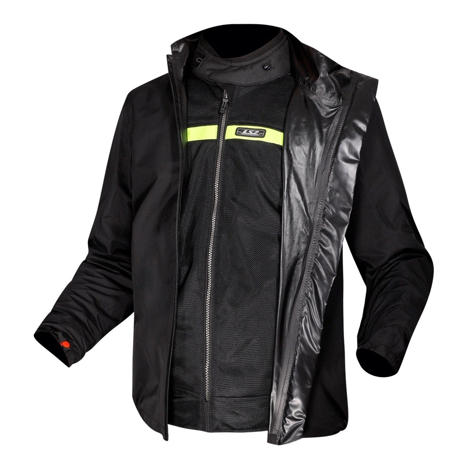 LS2 Riva Men's Jacket - Light Grey / Hi-Vis Orange (M) LS2A64100S0108MED#