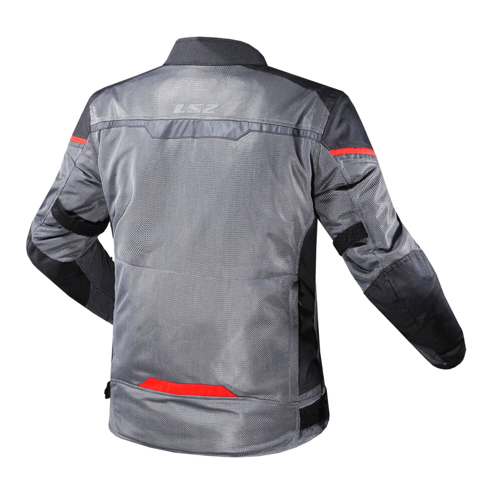 LS2 Riva Men's Jacket - Black / Dark Grey / Red (5XL) LS2A64100S01125XL#