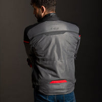 LS2 Riva Men's Jacket - Black / Dark Grey / Red (5XL) LS2A64100S01125XL#