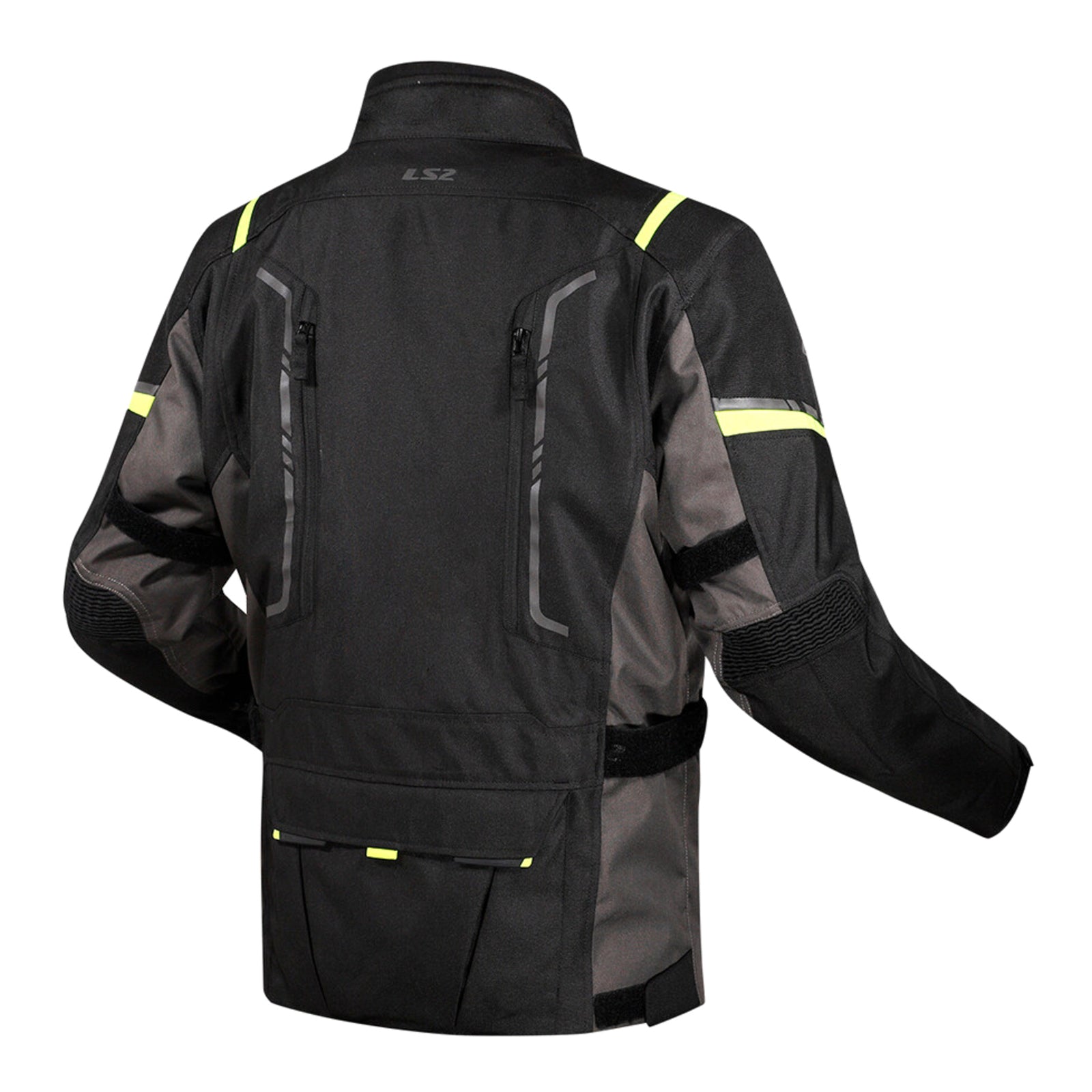 LS2 Narvik Men's Jacket - Grey/Black / Hi-Vis Yellow (5XL) LS2A64250W01545XL#