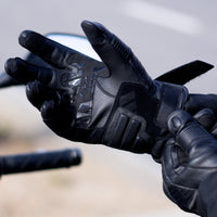 LS2 Octane Men's Waterproof Leather Gloves - Black (L) LS2A70070W0112LRG#