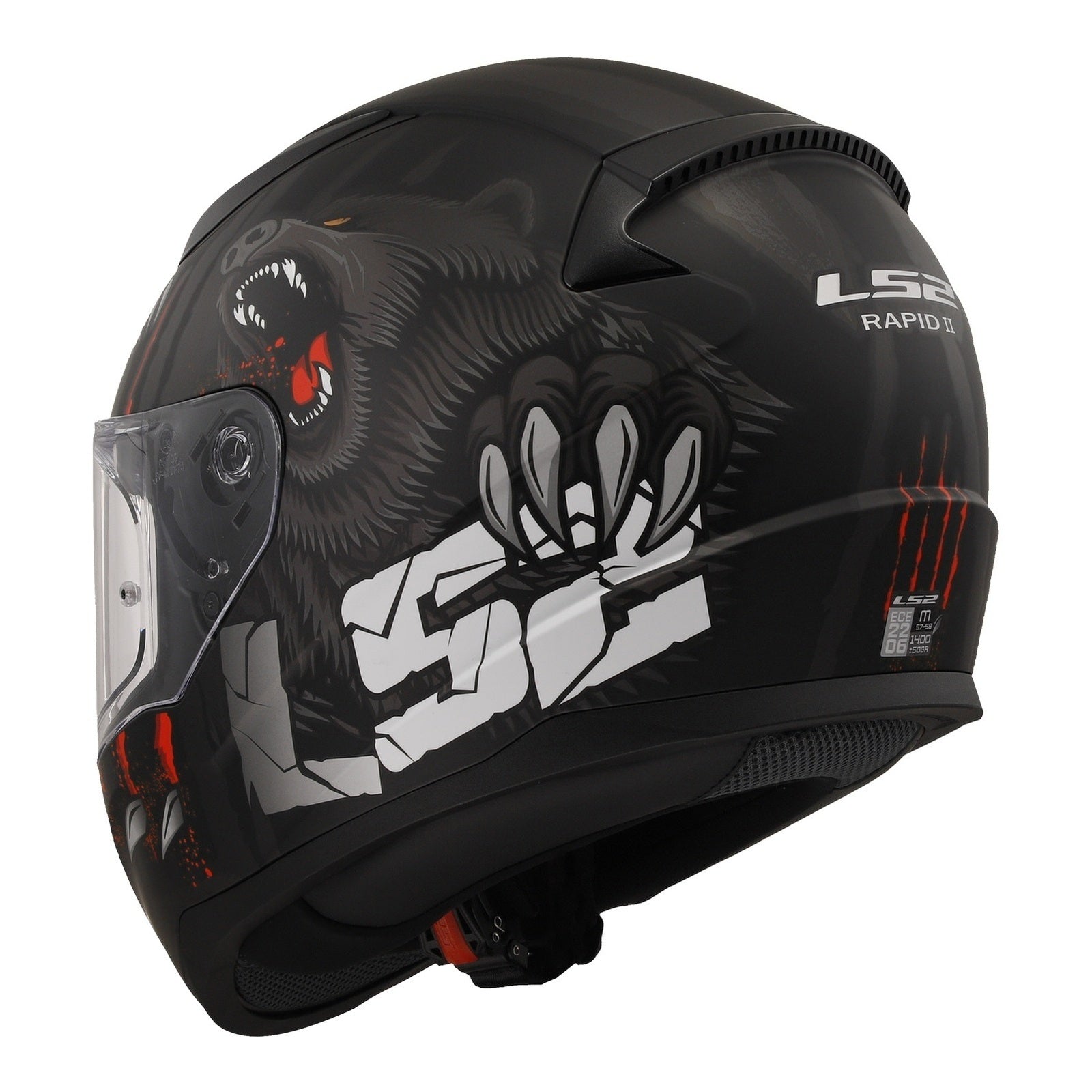 LS2 FF353 Rapid II (2XL) Claw - Black 06 LS2FF3532CLB2XL#