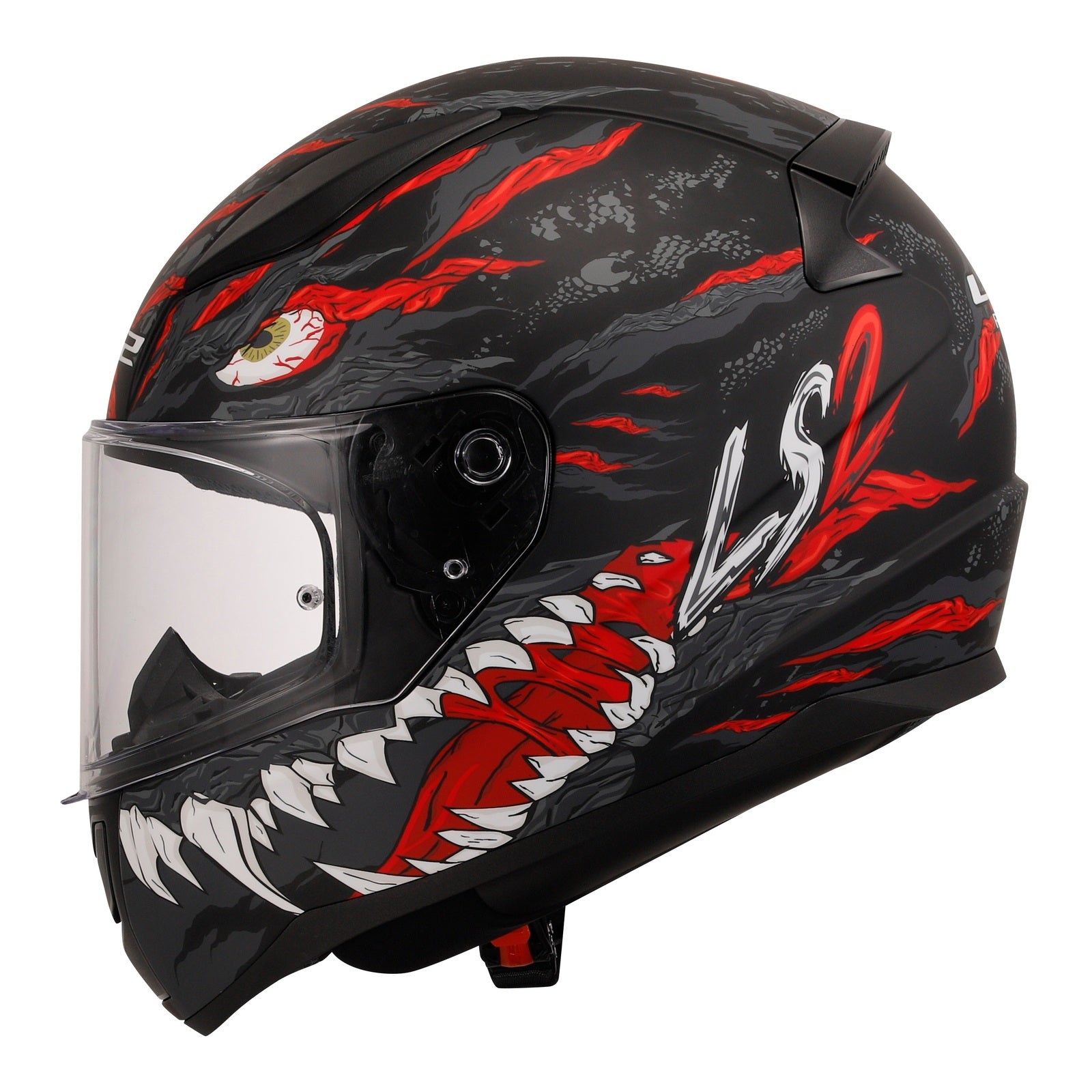 LS2 FF353 Rapid II (M) Kaiju - Matte Black / Red / White 06 LS2FF3532KAIJUM#
