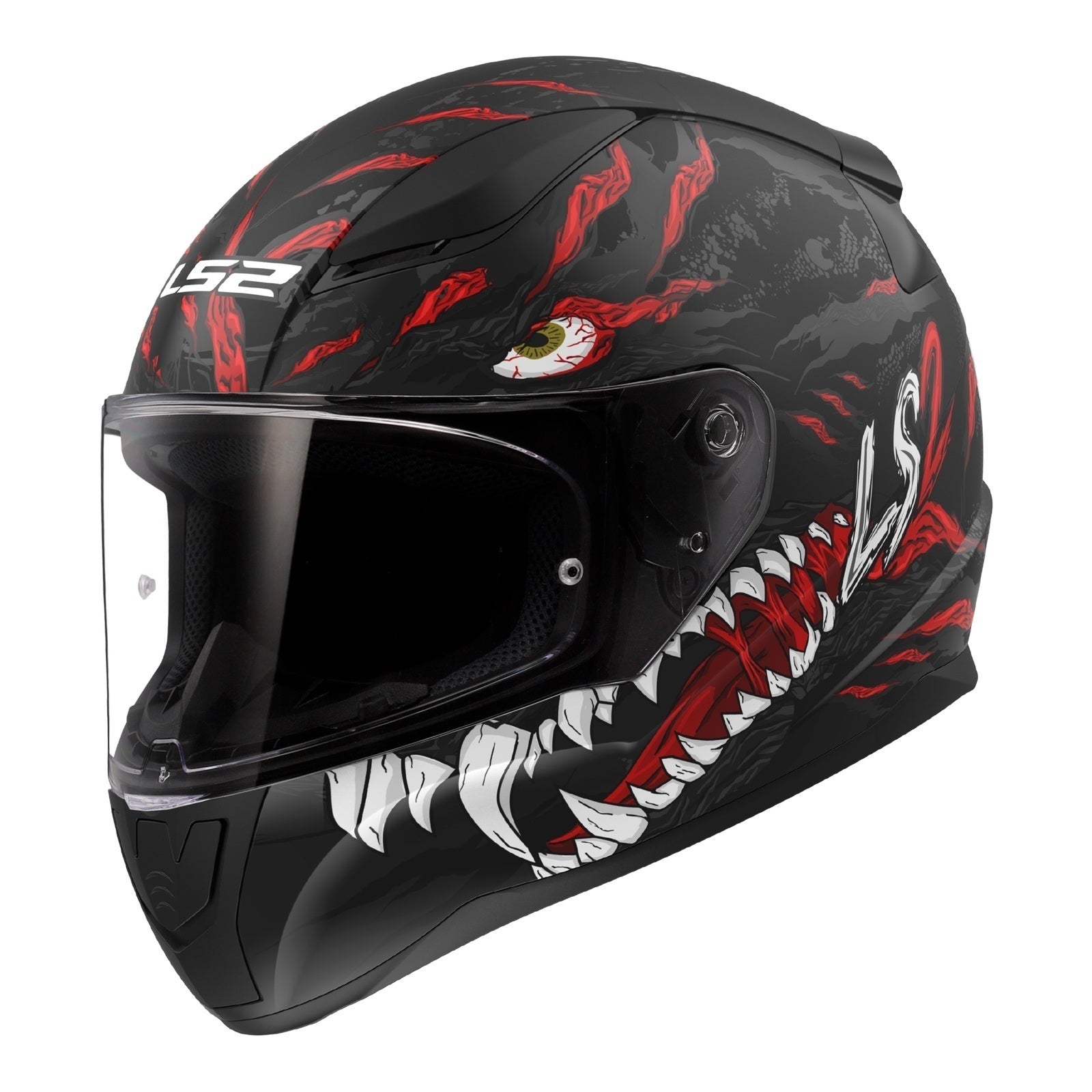 LS2 FF353 Rapid II (S) Kaiju - Matte Black / Red / White 06 LS2FF3532KAIJUS#