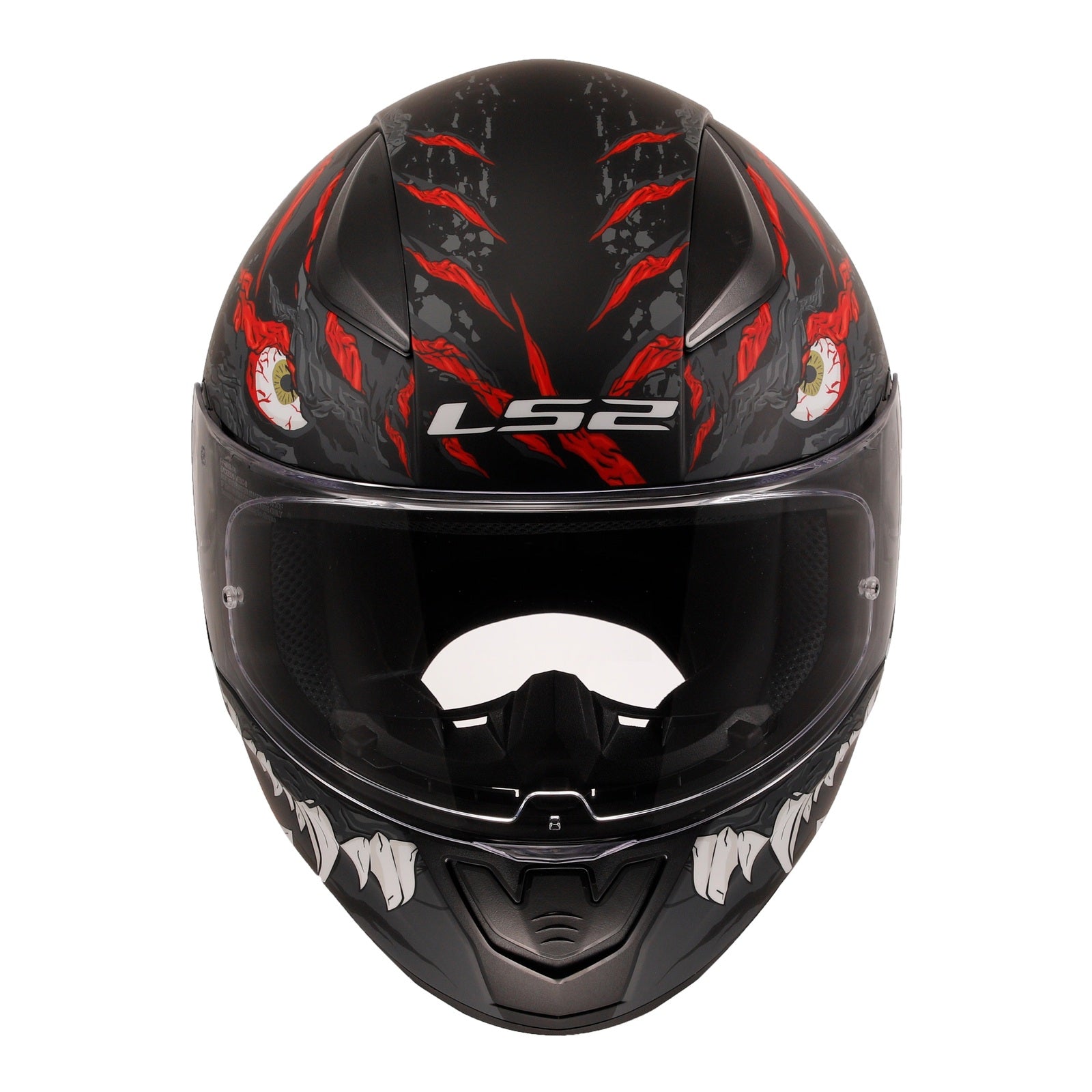 LS2 FF353 Rapid II (S) Kaiju - Matte Black / Red / White 06 LS2FF3532KAIJUS#