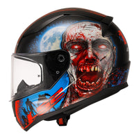 LS2 FF353 Rapid II (2XL) Zombie - Gloss Black / Red / White 06 LS2FF3532ZOM2XL#