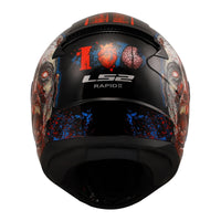 LS2 FF353 Rapid II (M) Zombie - Gloss Black / Red / White 06 LS2FF3532ZOMM#