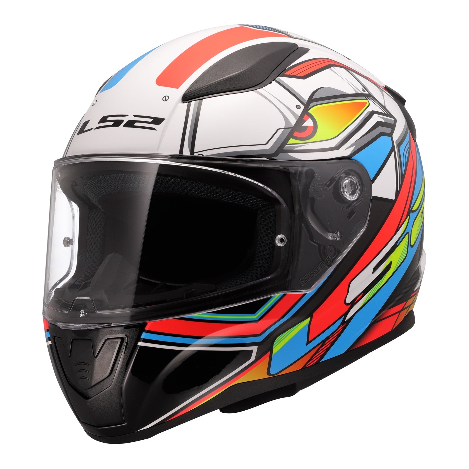 LS2 FF353 Rapid II Xdron Helmet - White / Hi-Vis Orange / Blue (S) LS2FF353XDRONS#