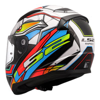 LS2 FF353 Rapid II Xdron Helmet - White / Hi-Vis Orange / Blue (S) LS2FF353XDRONS#