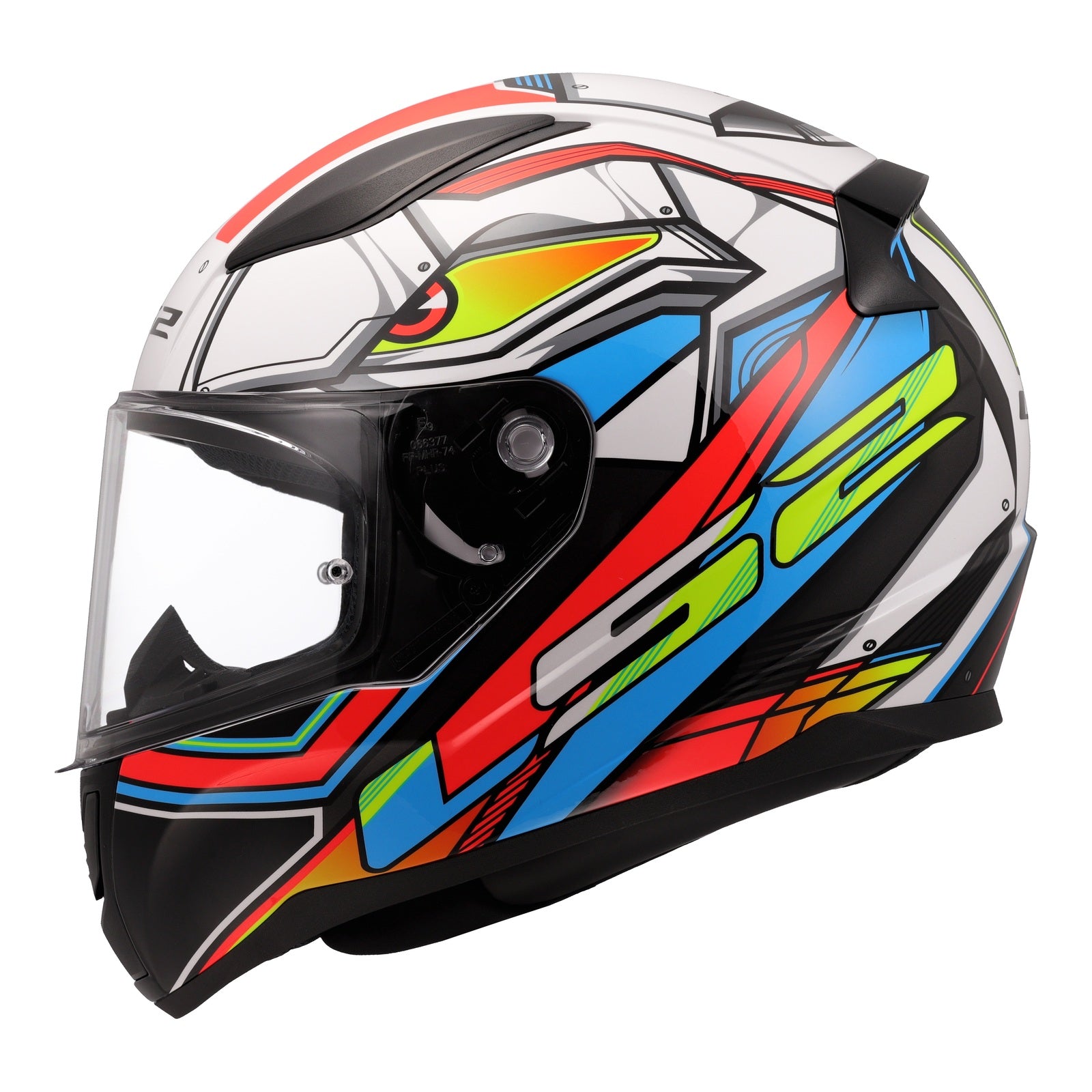 LS2 FF353 Rapid II Xdron Helmet - White / Hi-Vis Orange / Blue (XL) LS2FF353XDRONXL#