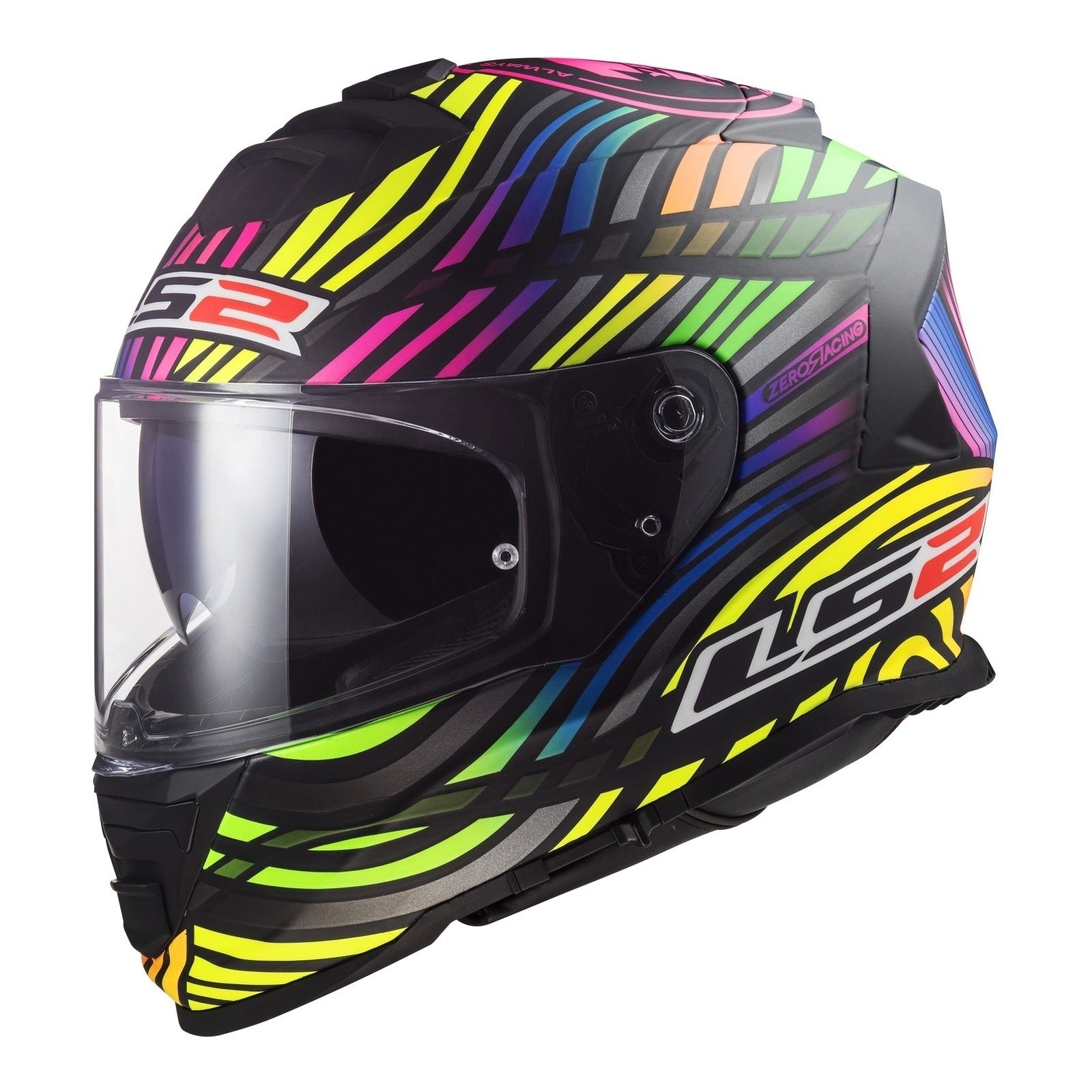 LS2 FF800 Storm II (XL) Power - Matte Black / Rainbow 06 LS2FF8002MBRXL#