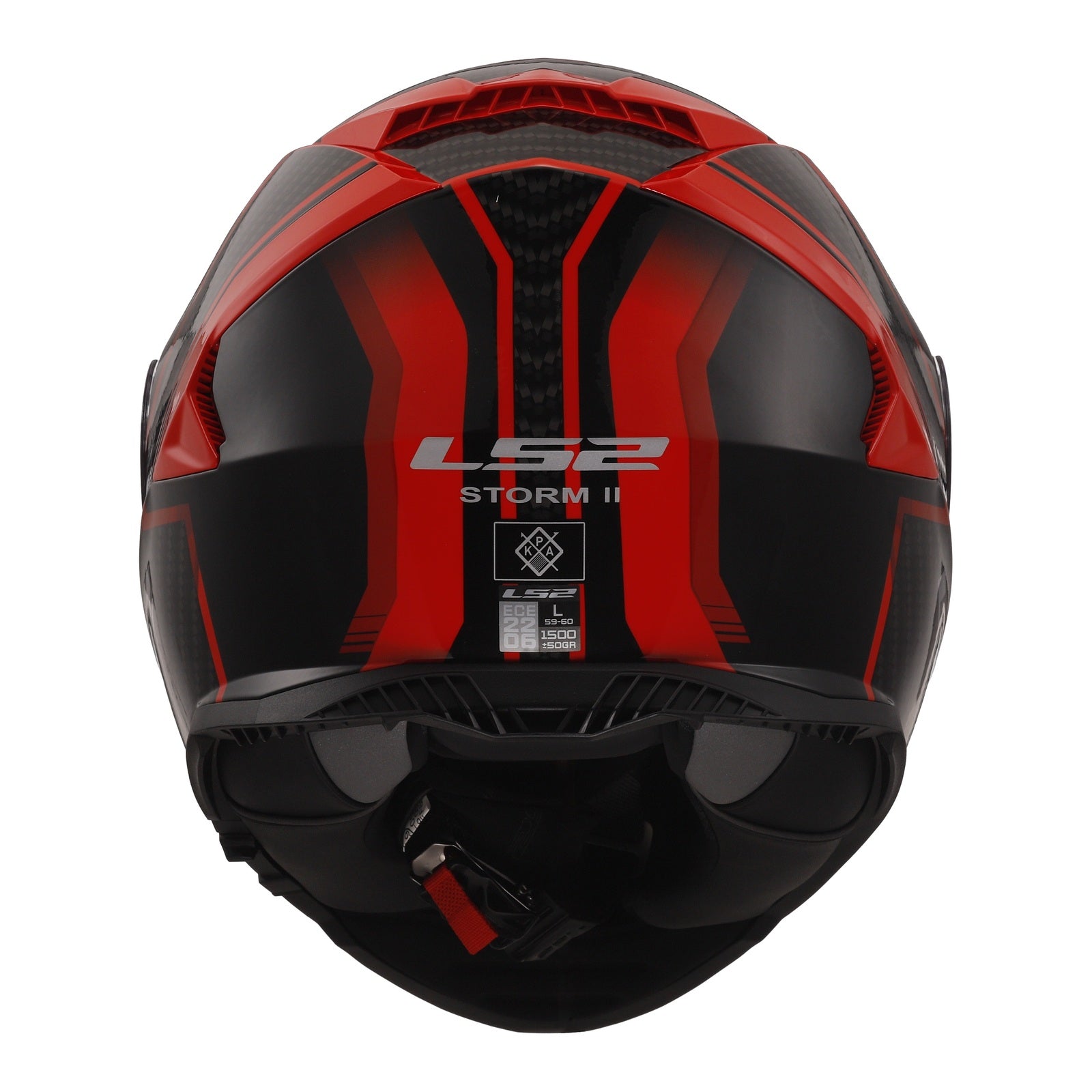 LS2 FF800 Storm II (L) Tracker - Black / Red 06 LS2FF8002TRBRL#