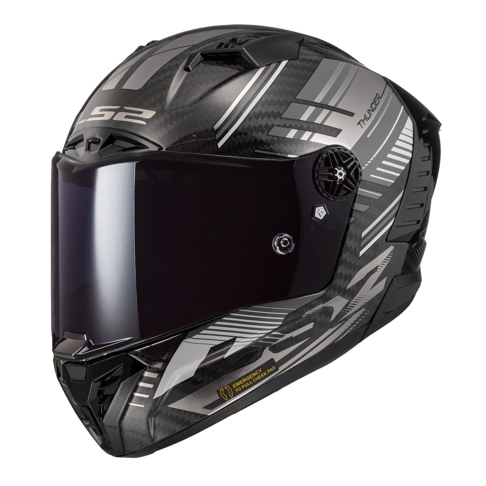 LS2 FF805 Thunder Carbon (XS) Volt - Black / Grey 06 LS2FF8052VBGXS#