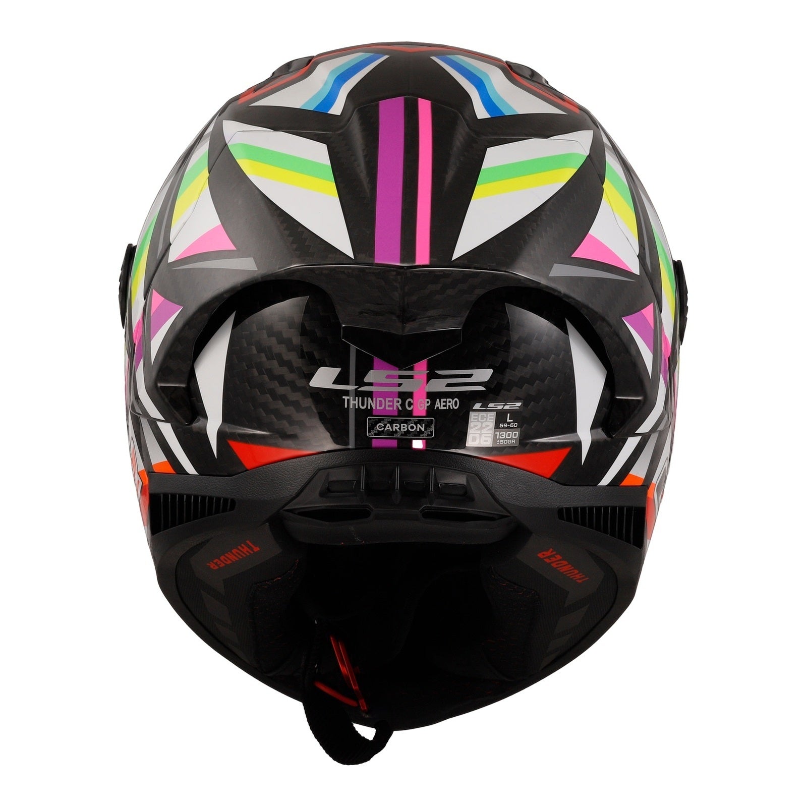 LS2 FF805 Thunder Carbon GP Aero Flash Helmet (M) - Black LS2FF805FBM#