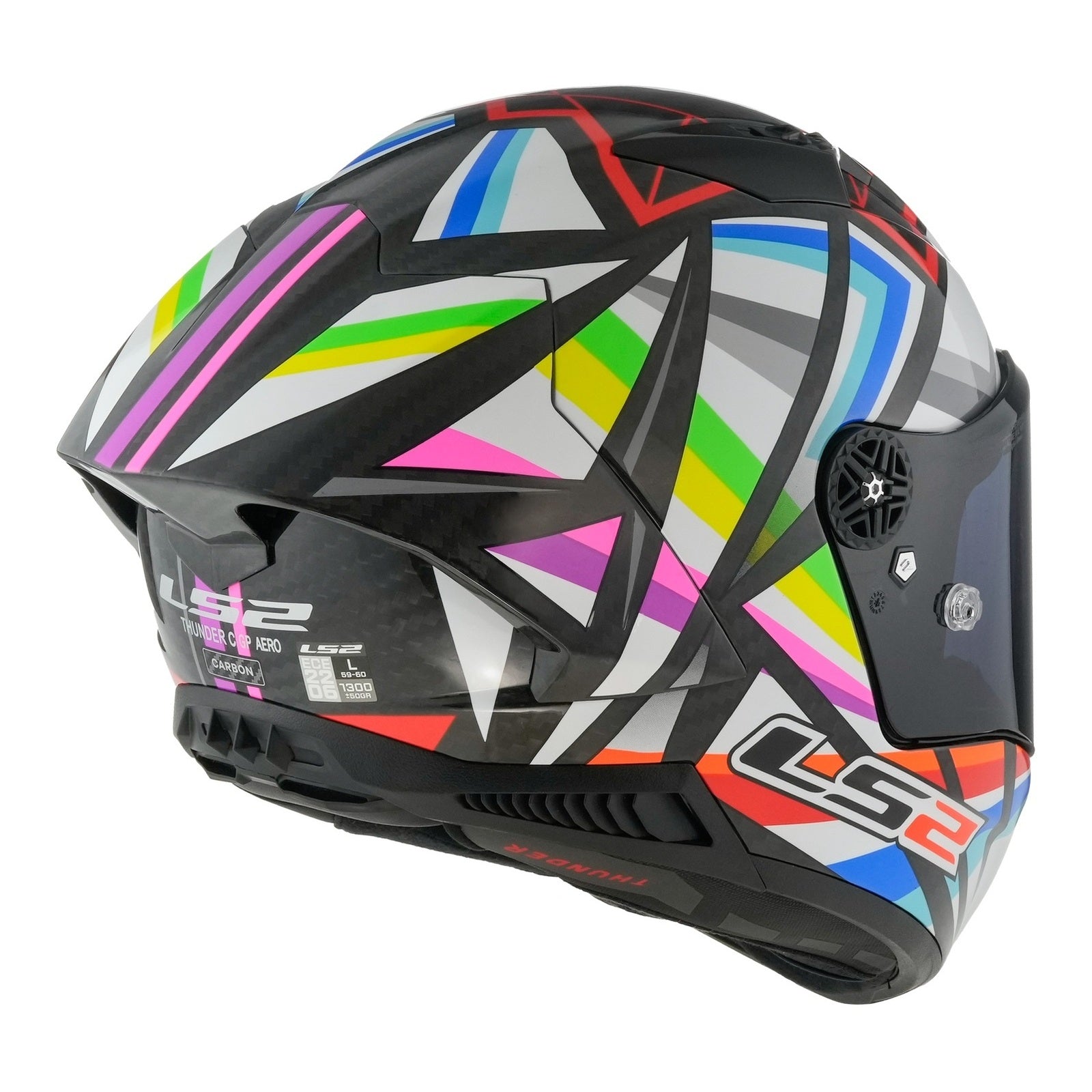 LS2 FF805 Thunder GP Aero Flash Helmet - Black (XL) LS2FF805FBXL#