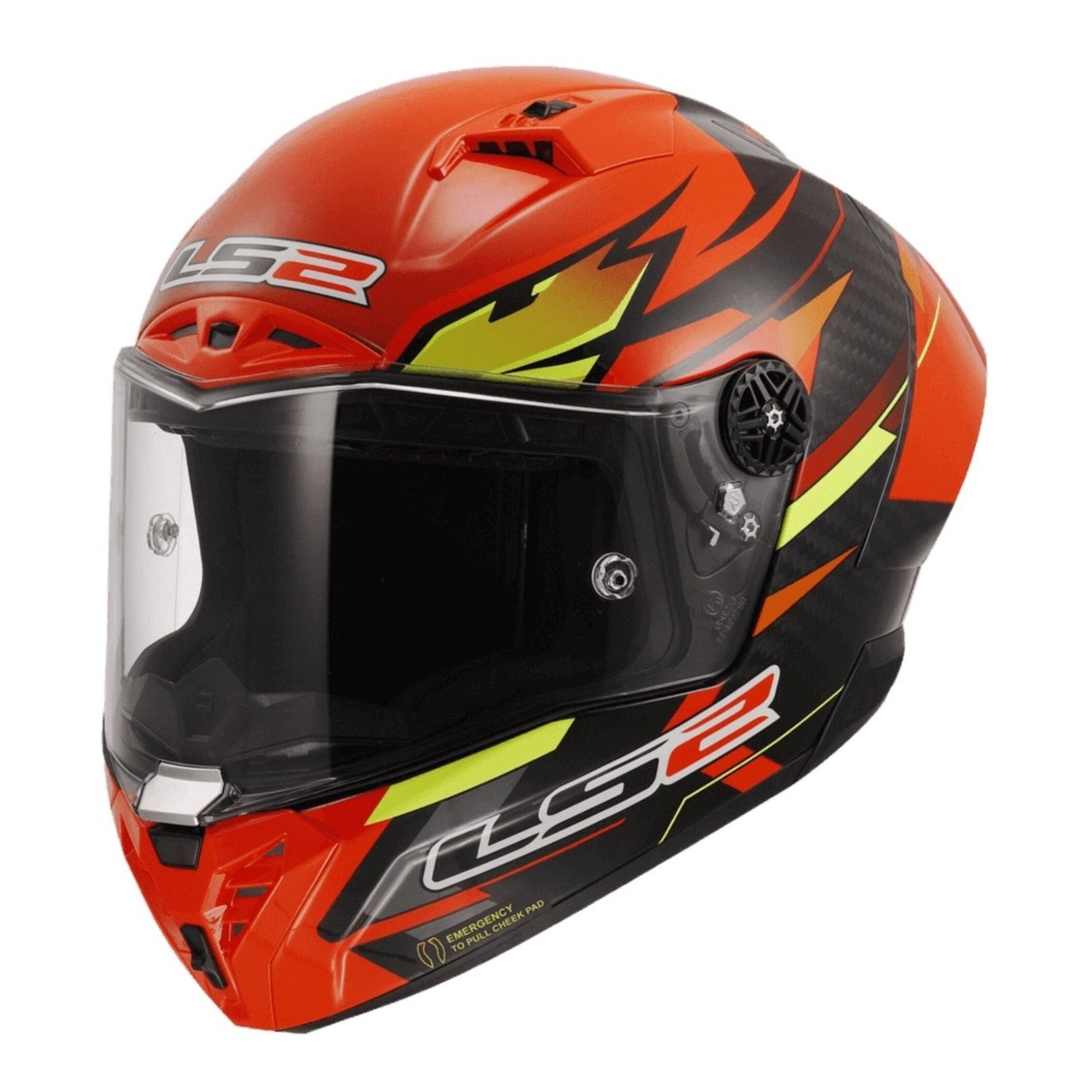 LS2 FF805 Thunder Carbon GP Aero Fire Helmet (XL) - Red / Black LS2FF805FRBXL#