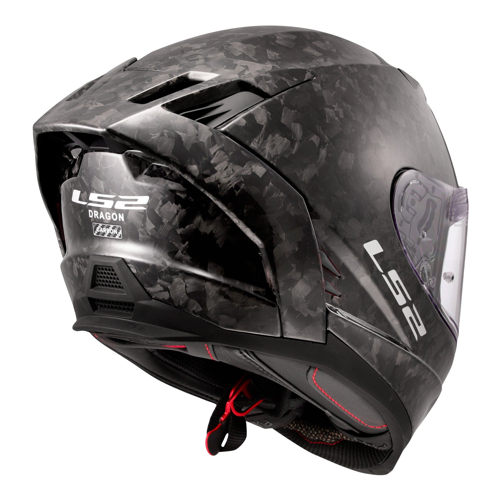 LS2 FF807 Dragon Forged Helmet - Gloss Carbon 06 (XL) LS2FF807CARBFRGXL#