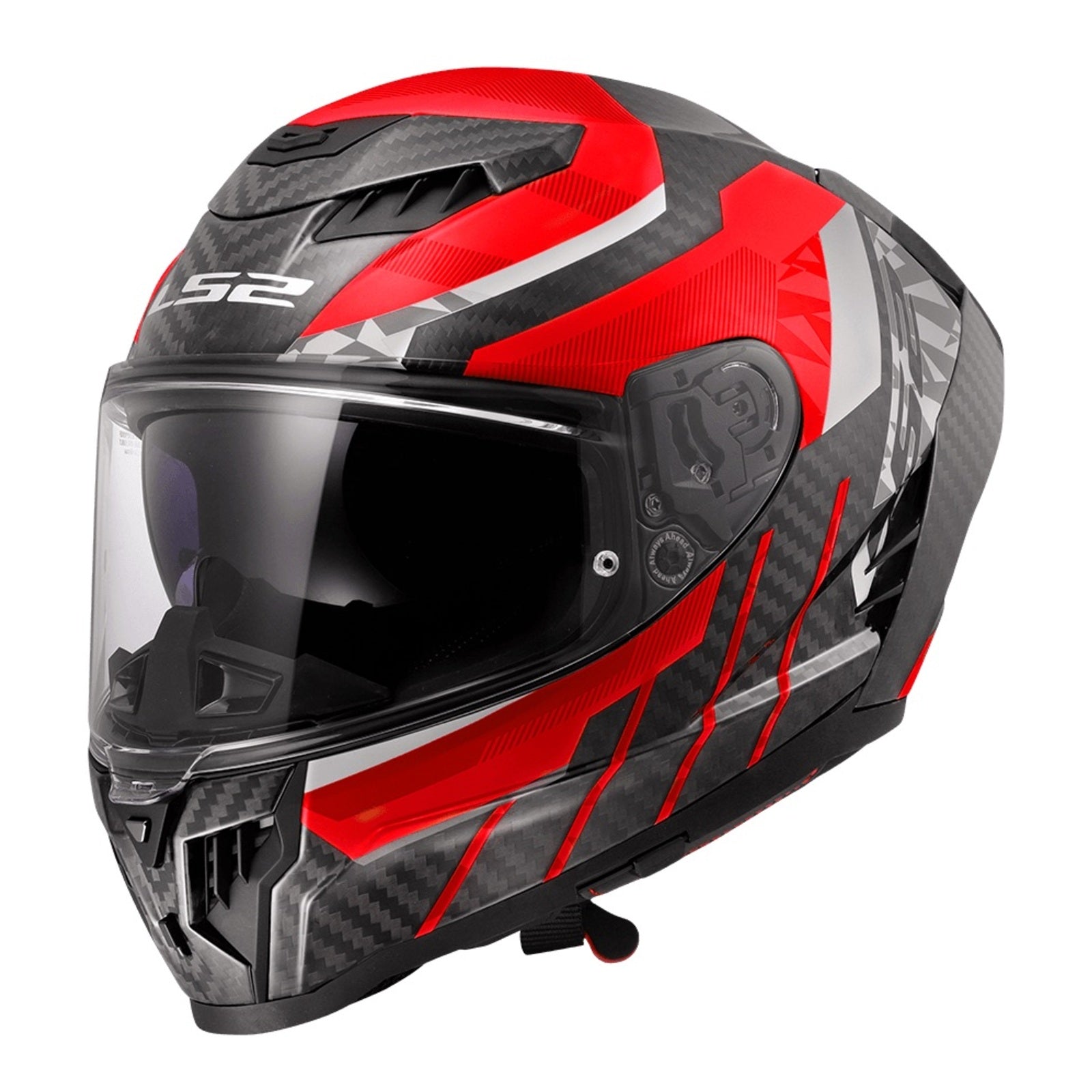 LS2 FF807 Dragon Trax - Red / Black / Carbon (XS) 06 LS2FF807TRAXREDXS#