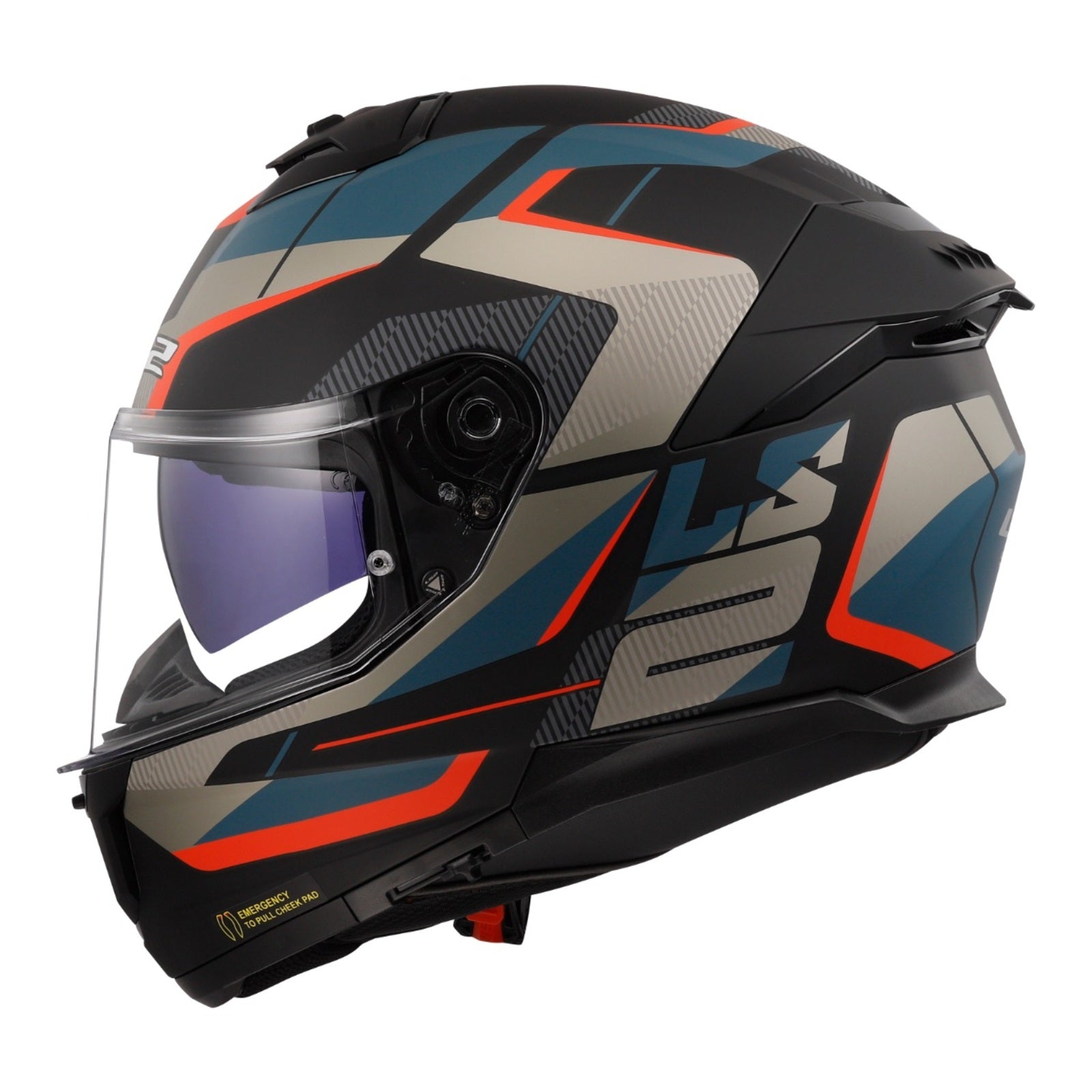 LS2 FF808 Stream II Road Helmet - Matte Black / Blue (S) 06 LS2FF8082ROADS#