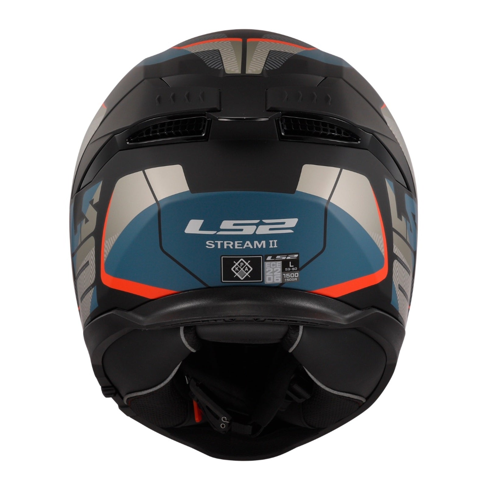 LS2 FF808 Stream II Road Helmet - Matte Black / Blue (XS) 06 LS2FF8082ROADXS#