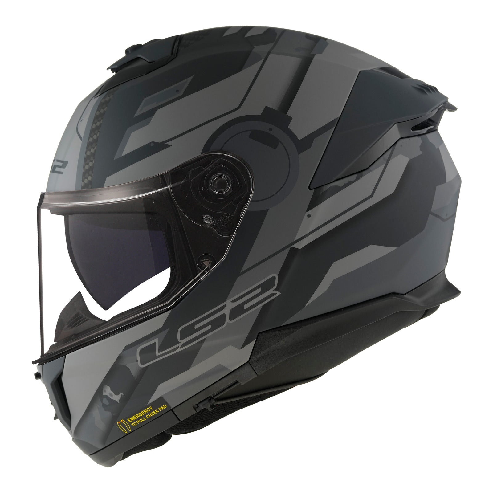 LS2 FF808 Stream II (XS) Shadow - Matte Titanium / Grey 06 LS2FF8082SMTGXS#