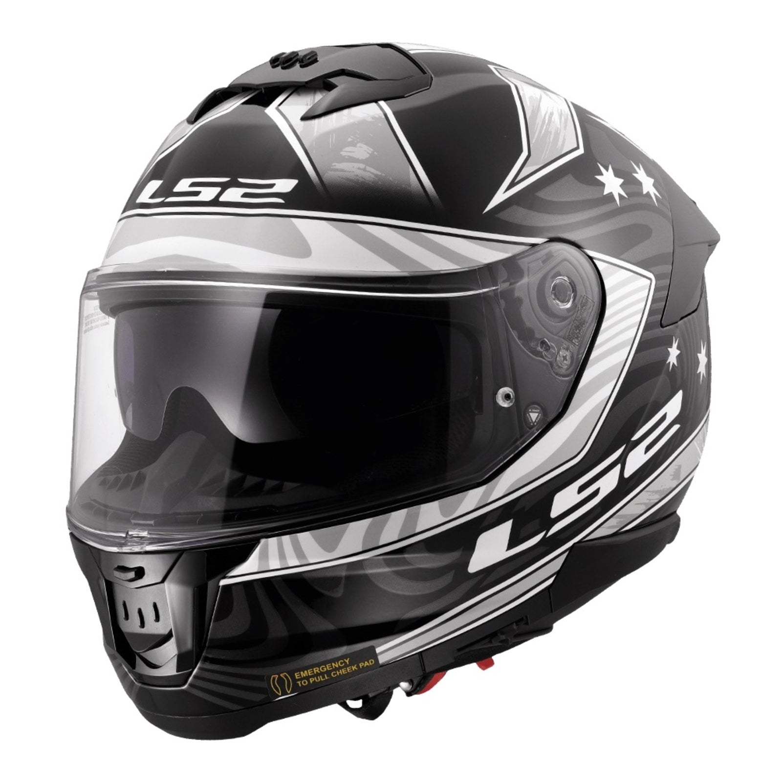 LS2 FF808 Stream II Galdam Helmet - Black / White (S) LS2FF808GMBGBWS#