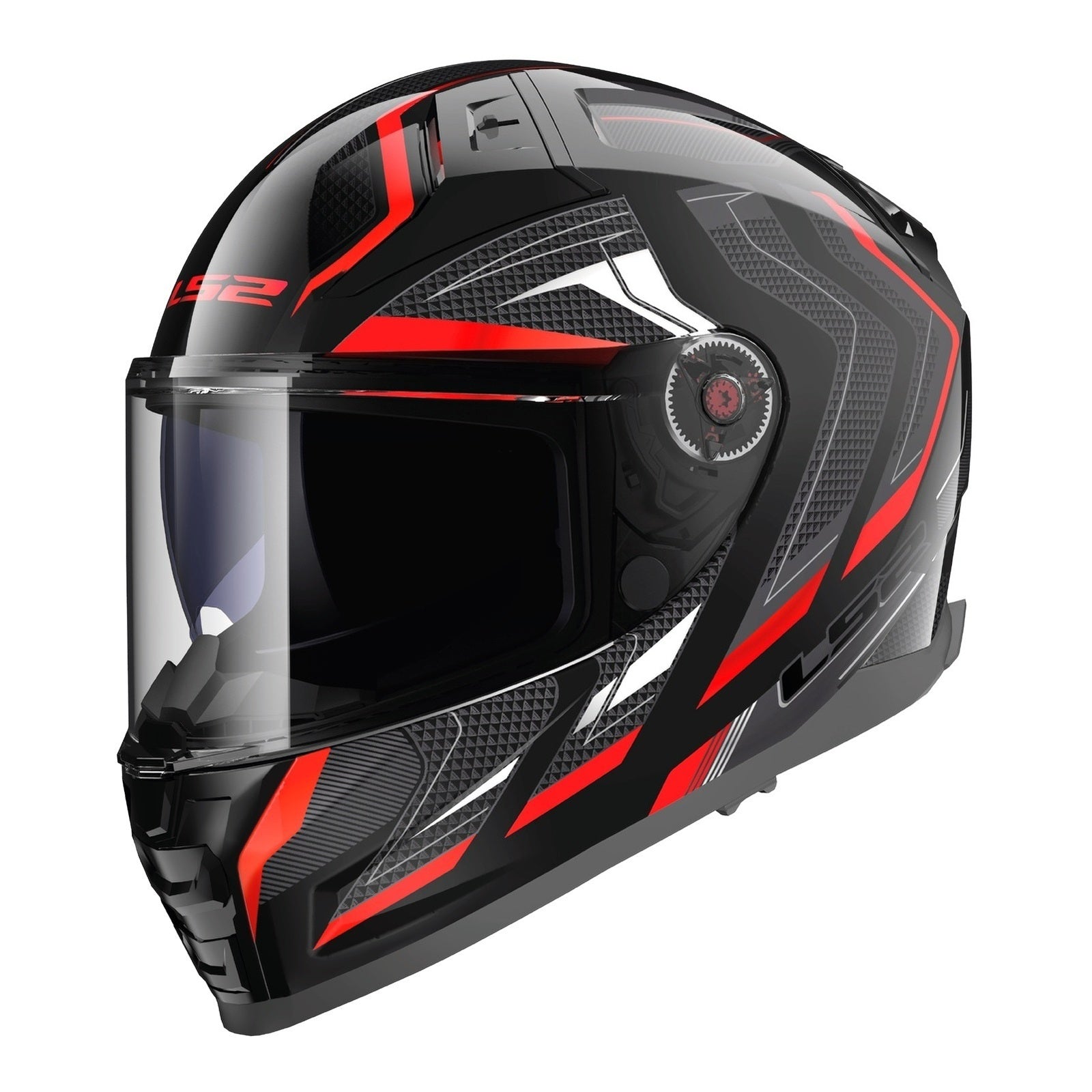 LS2 FF811 Vector II (L) Alizer - Black / Metal Red 06 LS2FF8112ALIBMRL#