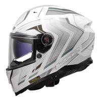 LS2 FF811 Vector II (L) Alizer - Matte White / Silver 06 LS2FF8112ALIMWSL#