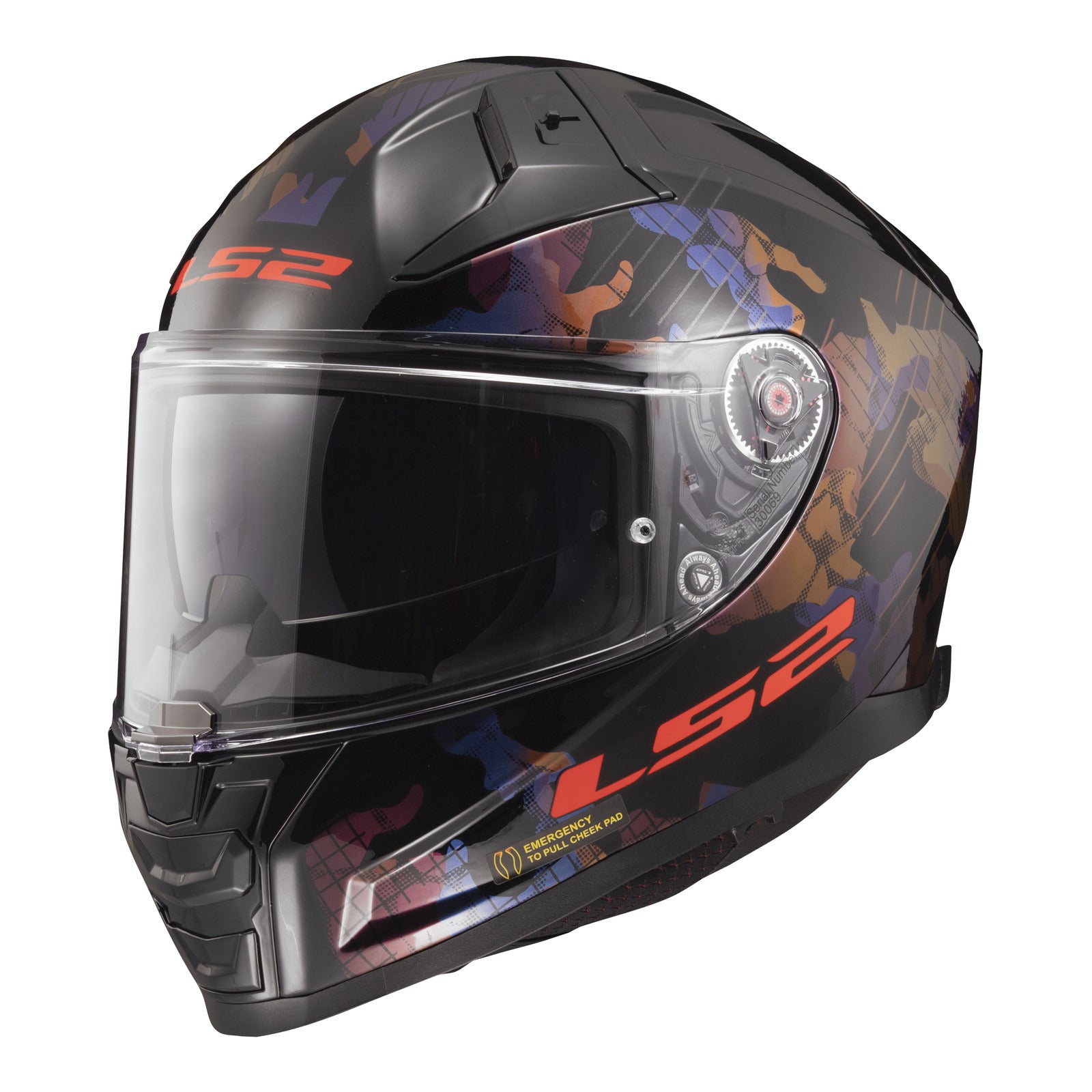 LS2 FF811 Vector II (XS) Kamo - Black / Blue / Titanium 06 LS2FF8112KAMOXS#