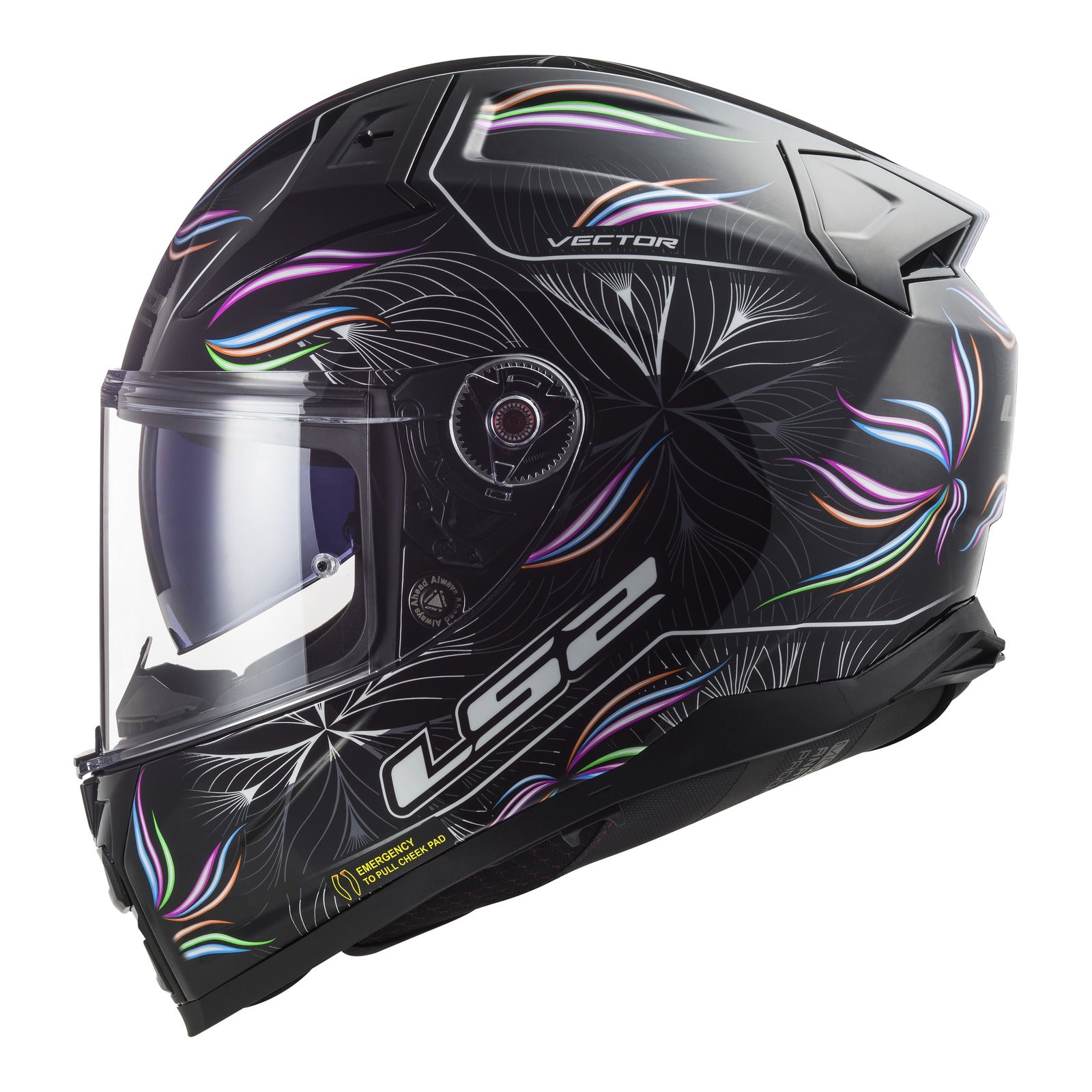 LS2 FF811 Vector II (2XL) Tropical - Black / White 06 LS2FF8112TBW2XL#