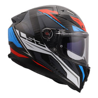 LS2 FF811 Vector II Carbon Savage Helmet - White / Blue / Red (XL) LS2FF811CSWBRXL#