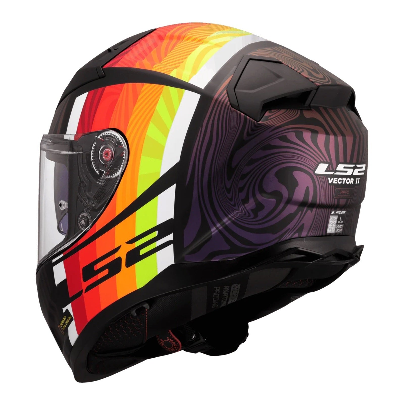 LS2 FF811 Vector II Freedom Helmet - Matte Black / Chameleon (L) LS2FF811FMBCL#