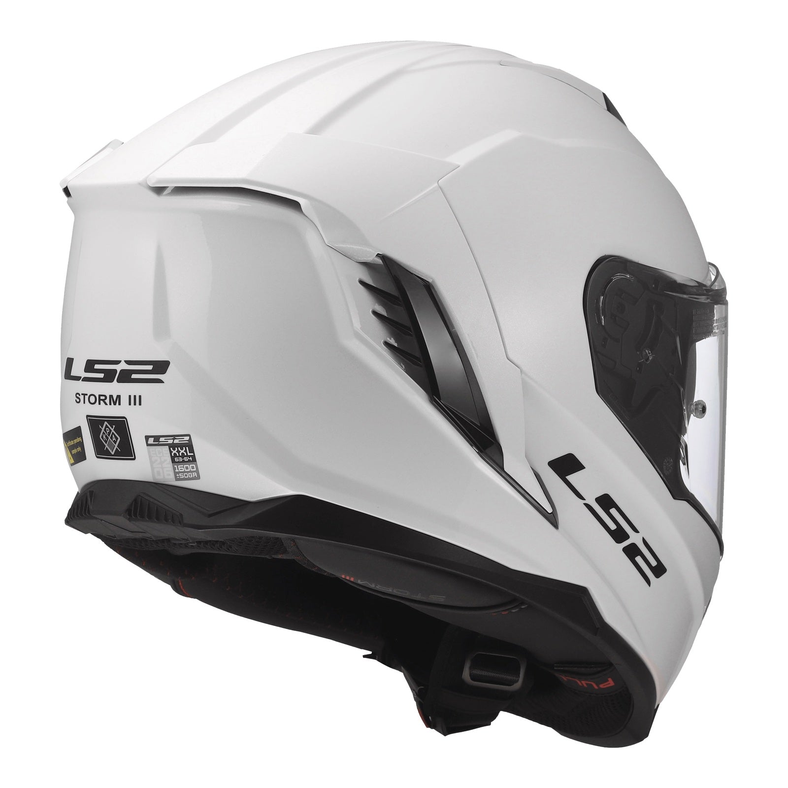 LS2 FF818 Storm III Solid Helmet - Gloss White (XL) LS2FF818GWXL#