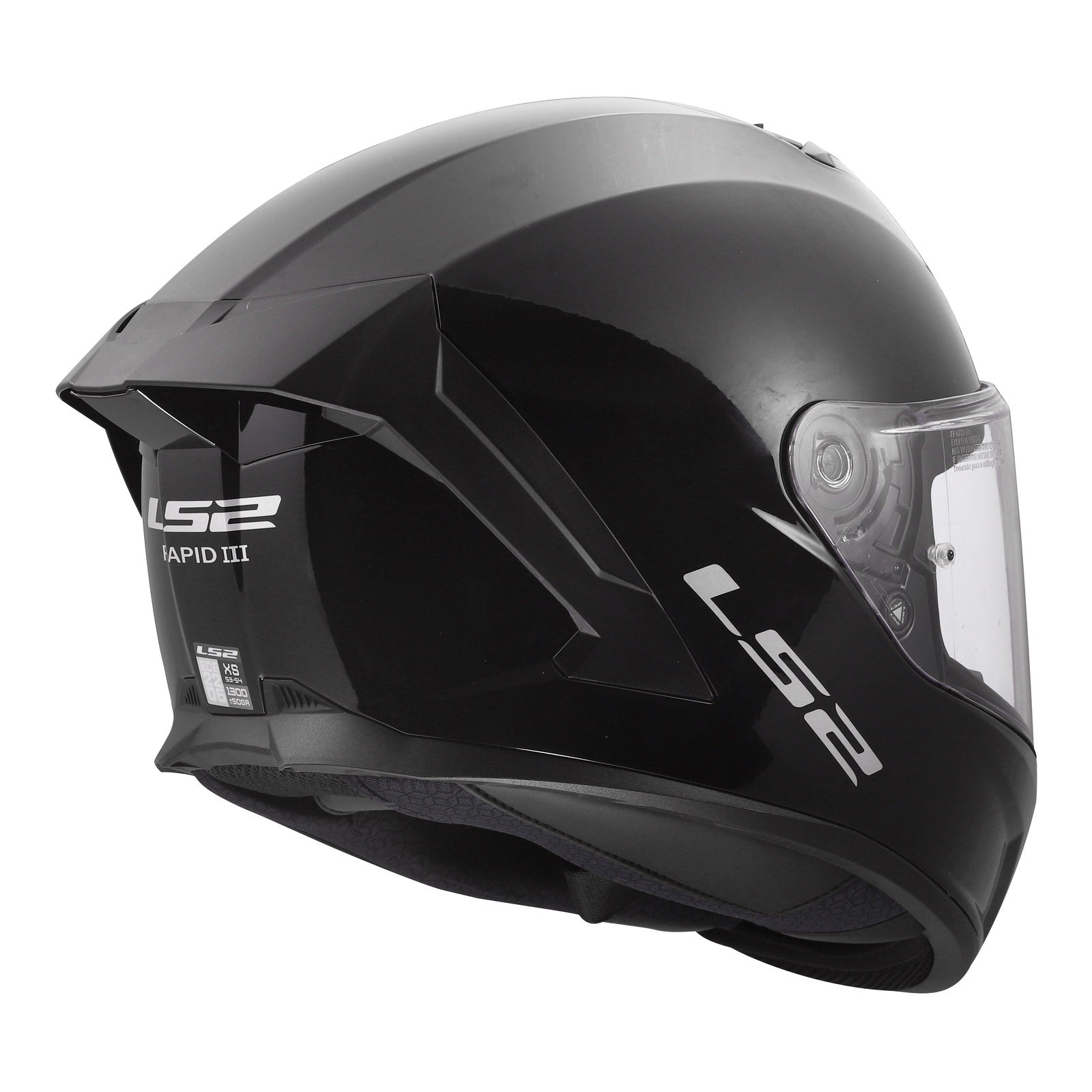 LS2 FF820 Rapid III Solid Helmet – Gloss Black (XS) LS2FF820GBXS#