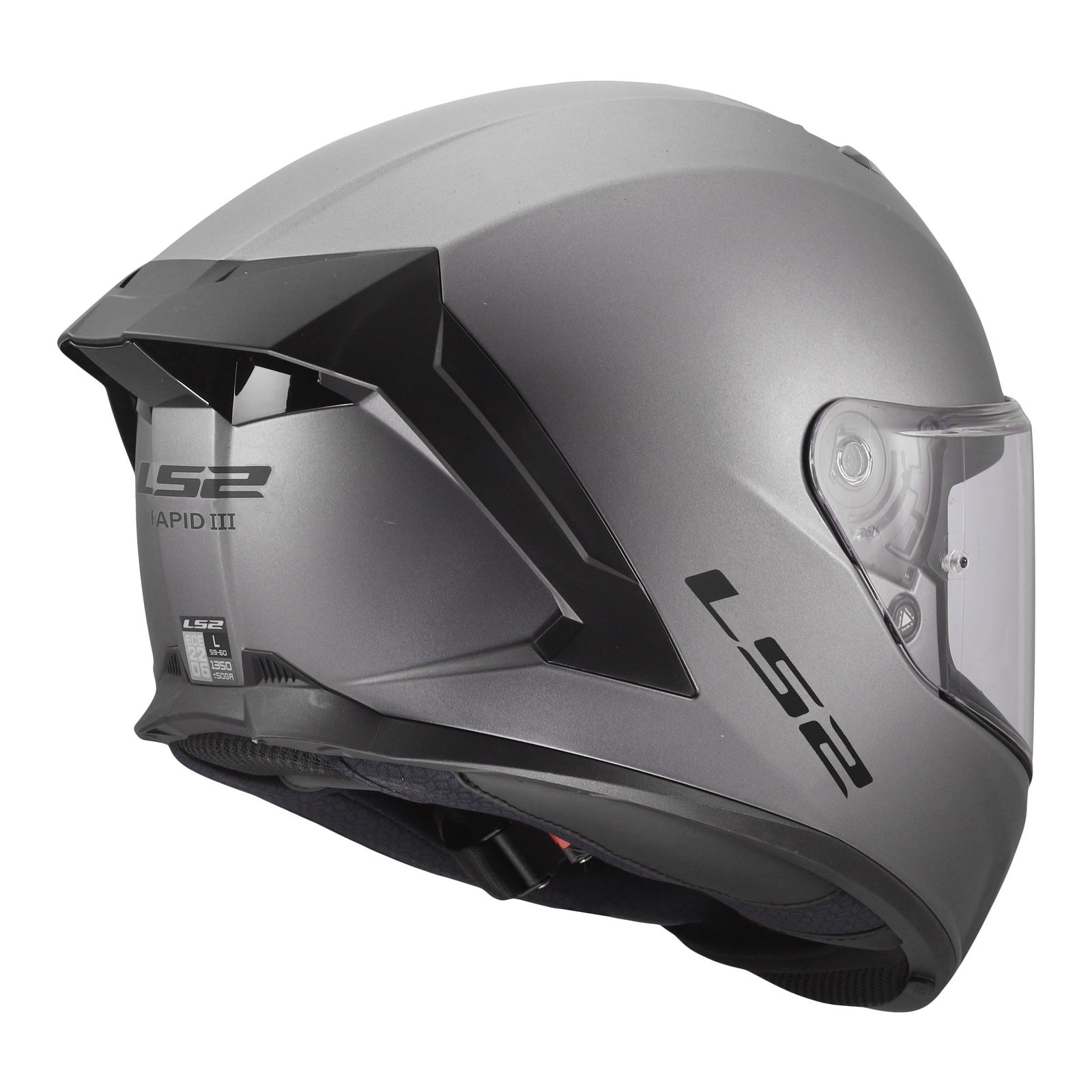 LS2 FF820 Rapid III Solid Helmet – Matte Titanium (XL) LS2FF820MTXL#