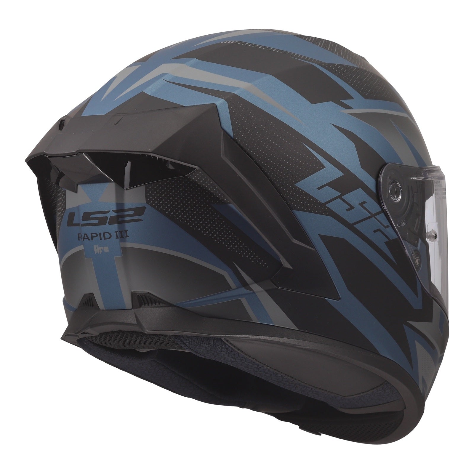 LS2 FF820 Rapid III Xtrem Helmet – Black / Blue / Petrol (XL) LS2FF820XBBPXL#