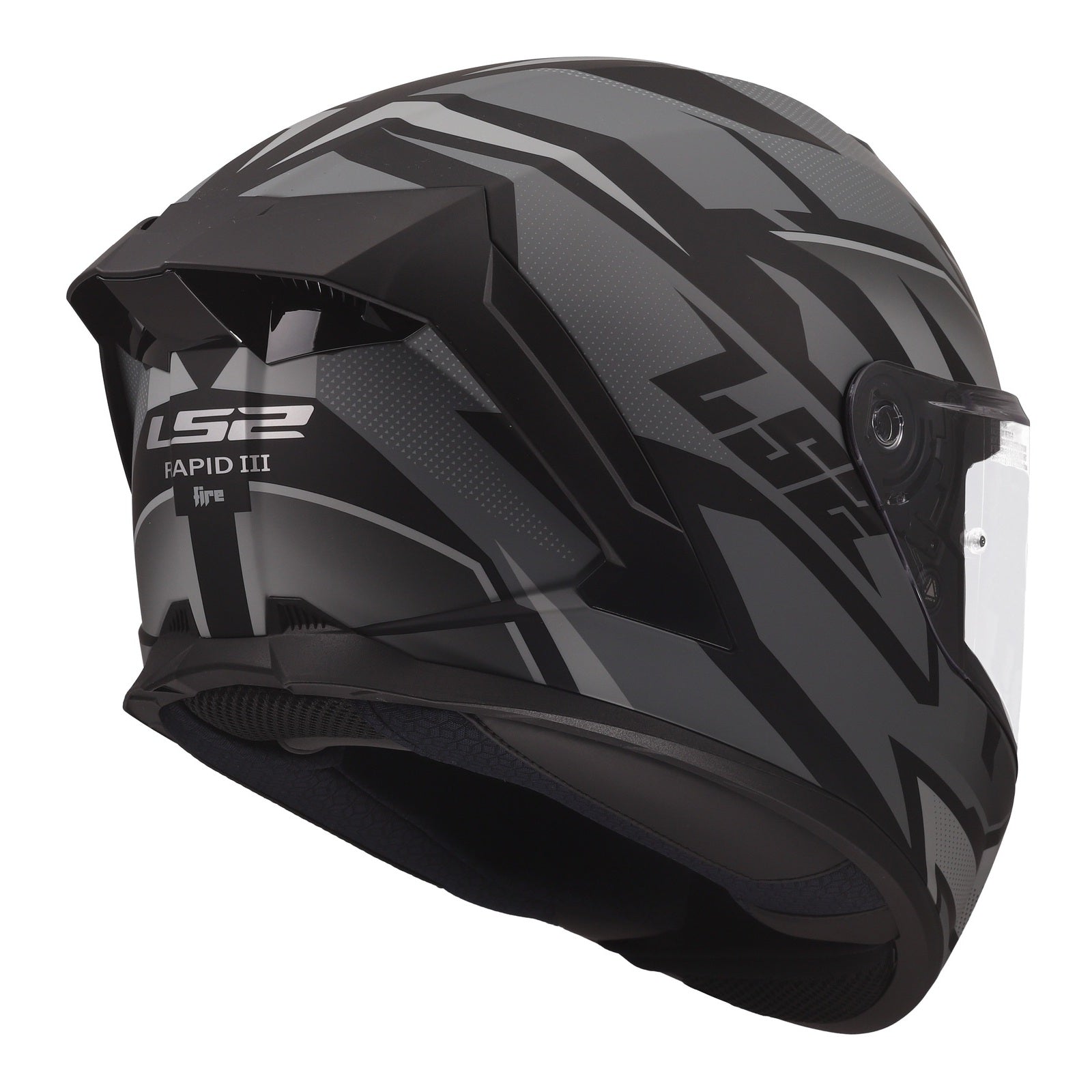 LS2 FF820 Rapid III Xtrem Helmet – Black / Grey (XL) LS2FF820XBGXL#