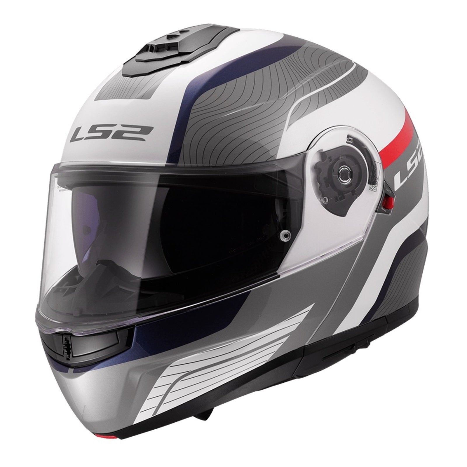 LS2 FF908 Strobe II Monza Helmet - White / Blue / Red (S) LS2FF908WHBRS#