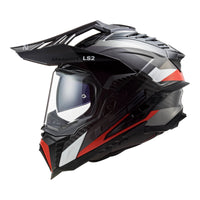 LS2 MX701 Explorer Carbon (S) Frontier - Titanium / Red LS2MX701CTITRS#