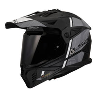LS2 MX702 Pioneer II (3XL) Hill - Matte Black / White 06 LS2MX702HMBW3XL#