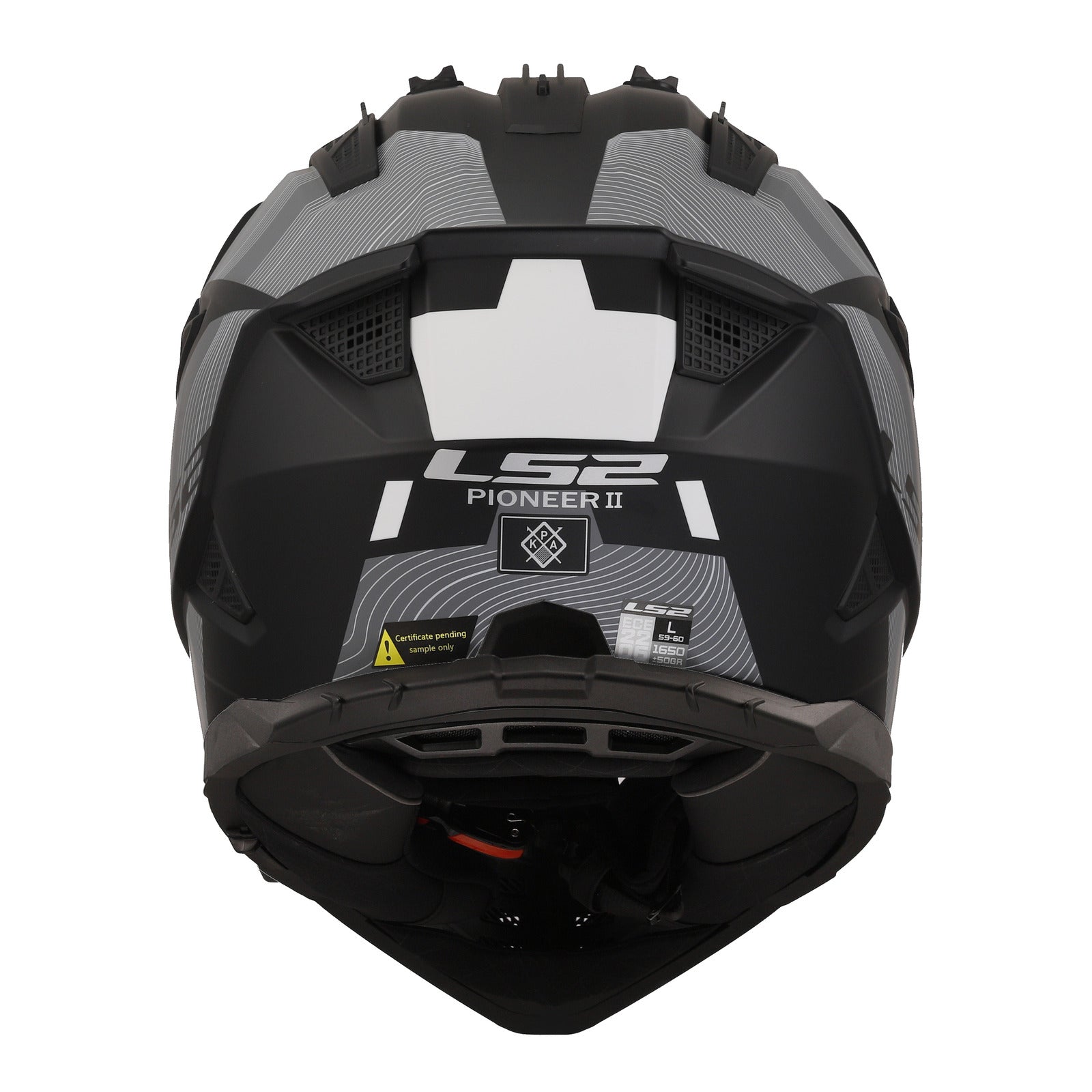 LS2 MX702 Pioneer II (M) Hill - Matte Black / White 06 LS2MX702HMBWM#