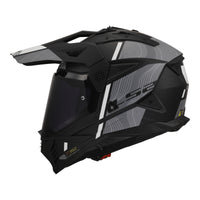 LS2 MX702 Pioneer II (S) Hill - Matte Black / White 06 LS2MX702HMBWS#