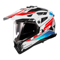 LS2 MX702 Pioneer II (2XL) Namib - White / Red / Blue 06 LS2MX702NWBR2XL#