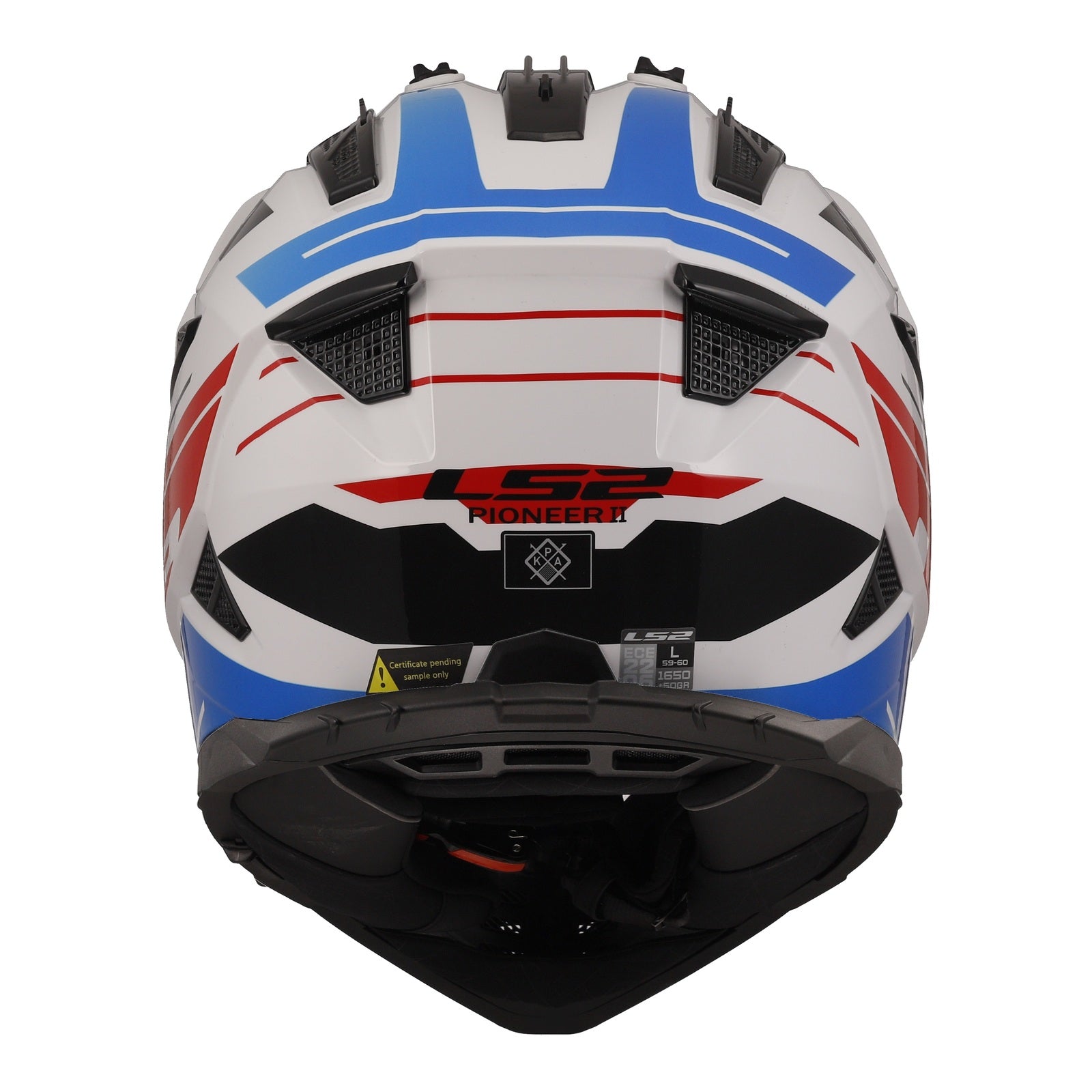 LS2 MX702 Pioneer II (2XL) Namib - White / Red / Blue 06 LS2MX702NWBR2XL#